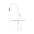 SWITCH bateria kuchenna do podłączenia zestawu filtrującego, biały mat