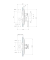 Y element natynkowy baterii prysznicowo-wannowej podtynkowej, biały mat