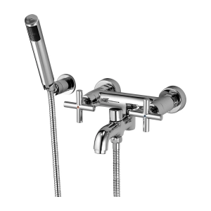 MODERN bateria wannowa z zestawem prysznicowym, chrom połysk C304CR