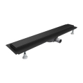 LOWFIX prysznicowy odpływ liniowy z maskownicą pełną, 60 cm, czarny półmat