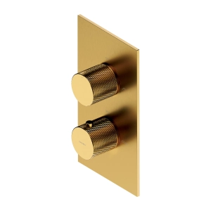 CONTOUR termostatyczna bateria prysznicowo-wannowa podtynkowa, złoty szczotkowany CT8036GLB