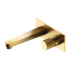 CONTOUR bateria umywalkowa podtynkowa, złoty szczotkowany CT8015GLB
