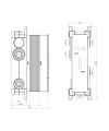 element podtynkowy termostatycznej baterii prysznicowo-wannowej 3-wyjściowej