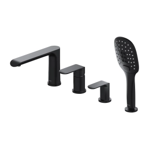SACRAMENTO bateria wannowa 4-otworowa, czarny mat SC2332BL