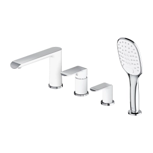 SACRAMENTO bateria wannowa 4-otworowa, chrom/biały połysk SC2332CRB
