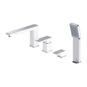 PARMA bateria wannowa 4-otworowa, chrom/biały połysk PM7432CRB