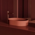 CONTOUR bateria umywalkowa wysoka, miedź szczotkowana