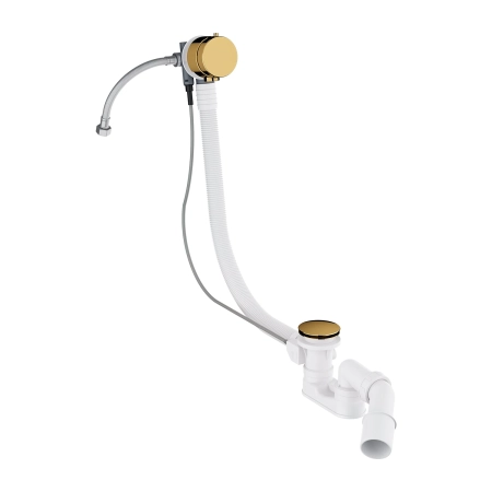 CGS syfon wannowy przelewowo-odpływowo-napełniający, złoty połysk