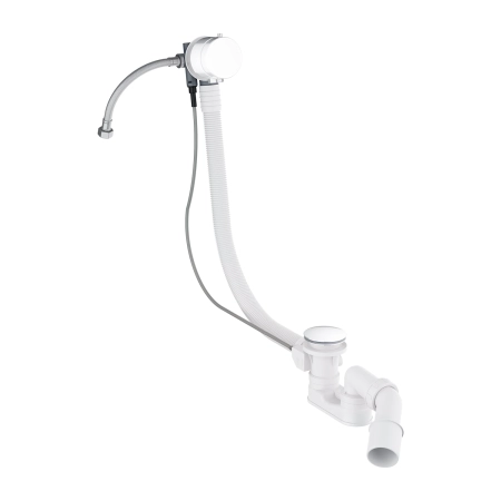 CGS syfon wannowy przelewowo-odpływowo-napełniający, biały połysk