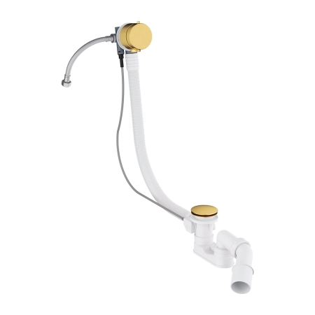 CGS syfon wannowy przelewowo-odpływowo-napełniający, złoty szczotkowany