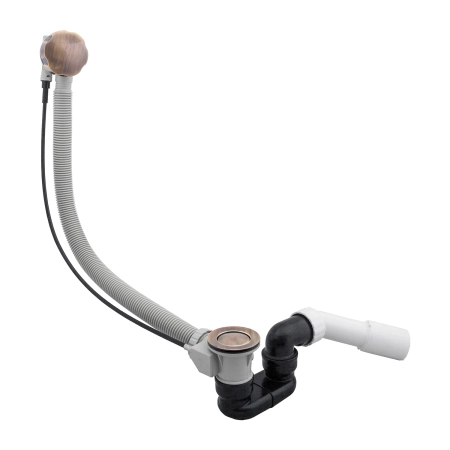 CGS syfon wannowy przelewowo-odpływowy, brąz antyczny szczotkowany