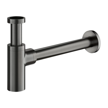 syfon umywalkowy ozdobny, grafit szczotkowany