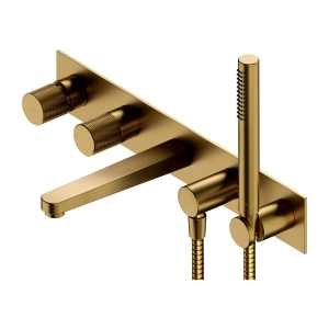 CONTOUR bateria wannowa 5-otworowa podtynkowa, złoty szczotkowany CT8037-1GLB