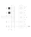 CONTOUR bateria wannowa 5-otworowa podtynkowa, złoty szczotkowany