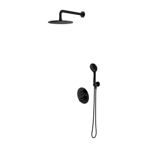 Y termostatyczny system prysznicowy podtynkowy, czarny półmat SYSYT05BL
