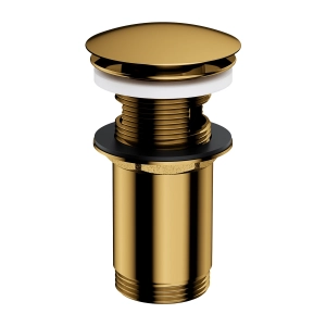 korek klik-klak do umywalki z przelewem, złoty połysk A706GL