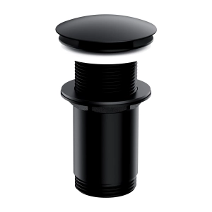 korek klik-klak do umywalki bez przelewu, czarny półmat A716BL