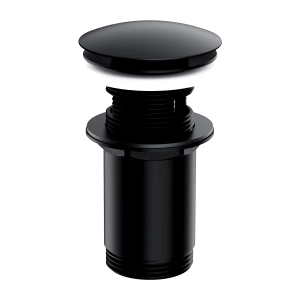 korek klik-klak do umywalki z przelewem, czarny mat A706BL