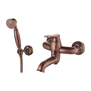 ART DECO bateria wannowa z zestawem prysznicowym, miedź antyczna szczotkowana AD5131ORB