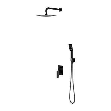 PARMA system prysznicowy podtynkowy, czarny mat