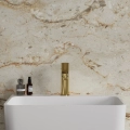 CONTOUR bateria umywalkowa, złoty szczotkowany