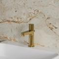CONTOUR bateria umywalkowa, złoty szczotkowany