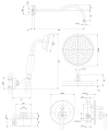 ARMANCE system prysznicowy podtynkowy, złoty połysk