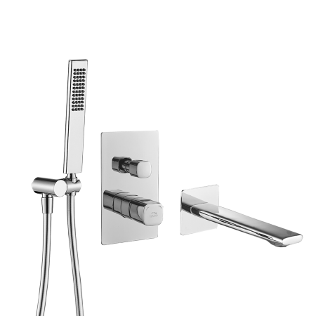 Tores - bateria wannowa podtynkowa z zestawem natryskowym