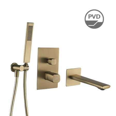 Tores - bateria wannowa podtynkowa z zestawem natryskowym