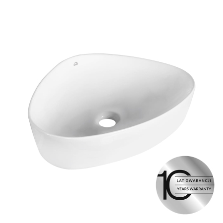 Asymmetric - umywalka nablatowa ceramiczna