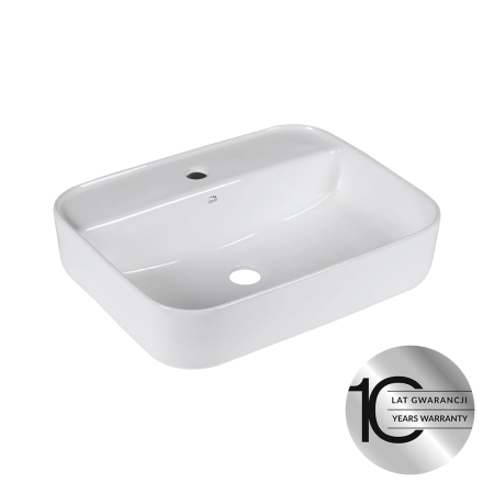Mogami - umywalka nablatowa ceramiczna z miejscem na baterię