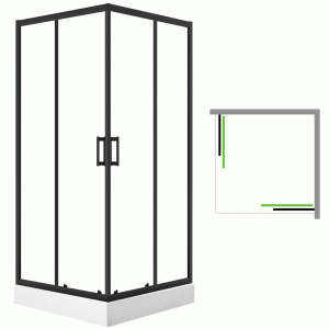 Desna - kabina natryskowa kwadratowa z brodzikiem 90x90 cm JKDD796K