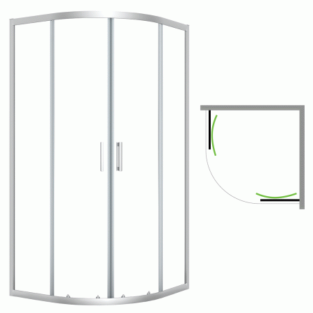 Desna - kabina natryskowa półokrągła 90x90 cm