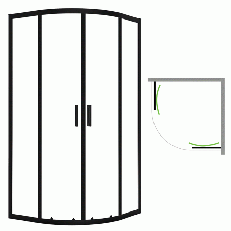 Desna - kabina natryskowa półokrągła 90x90 cm