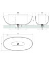 SHELL M+ wanna wolnostojąca, 160 x 75 cm, ash grey mat