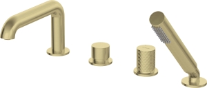 Bateria wannowa 4-otworowa z zestawem prysznicowym Deante Silia Hexa BHS R14M