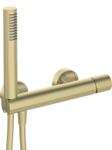 Bateria prysznicowa z zestawem prysznicowym Deante Silia Hexa BHS R41M