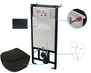 Zestaw WC podtynkowy 6 w 1 Deante Peonia CDENNZPW