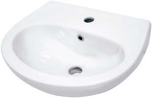 Umywalka ceramiczna ścienna z miejscem na baterię Deante Jasmin CDJ 6U4W