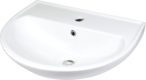 Umywalka ceramiczna ścienna z miejscem na baterię Deante Jasmin CDJ 6U5W