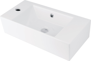 Umywalka ceramiczna nablatowa/ścienna z miejscem na baterię - lewa Deante Hiacynt New CDY 6U2L