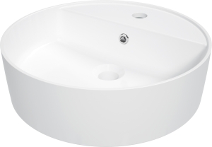Umywalka ceramiczna nablatowa z miejscem na baterię Deante Round CGR 6U4B