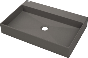 Umywalka granitowa nablatowa z miejscem na baterię - 60x40 cm Deante Correo CQR TU6S