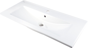 Umywalka ceramiczna wpuszczana z miejscem na baterię Deante Tubo CTU 638M