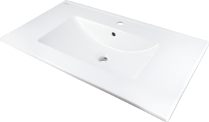 Umywalka ceramiczna wpuszczana z miejscem na baterię Deante Tubo CTU 648M