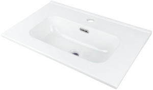 Umywalka ceramiczna wpuszczana z miejscem na baterię - 60 cm Deante Tubo CTU 6U6M