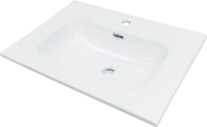 Umywalka ceramiczna wpuszczana z miejscem na baterię - 60 cm Deante Tubo CTU 6U6W