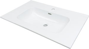Umywalka ceramiczna wpuszczana z miejscem na baterię - 80 cm Deante Tubo CTU 6U8W