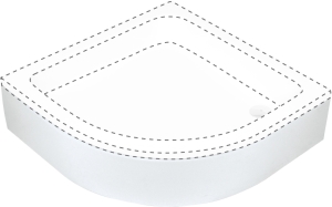 Osłona brodzika półokrągła 80 cm Deante Plus II KTU 032O