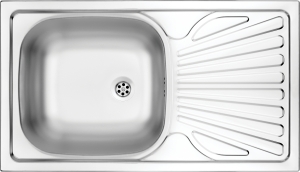 Zlewozmywak stalowy 1-komorowy z ociekaczem Deante Techno ZMU 0110